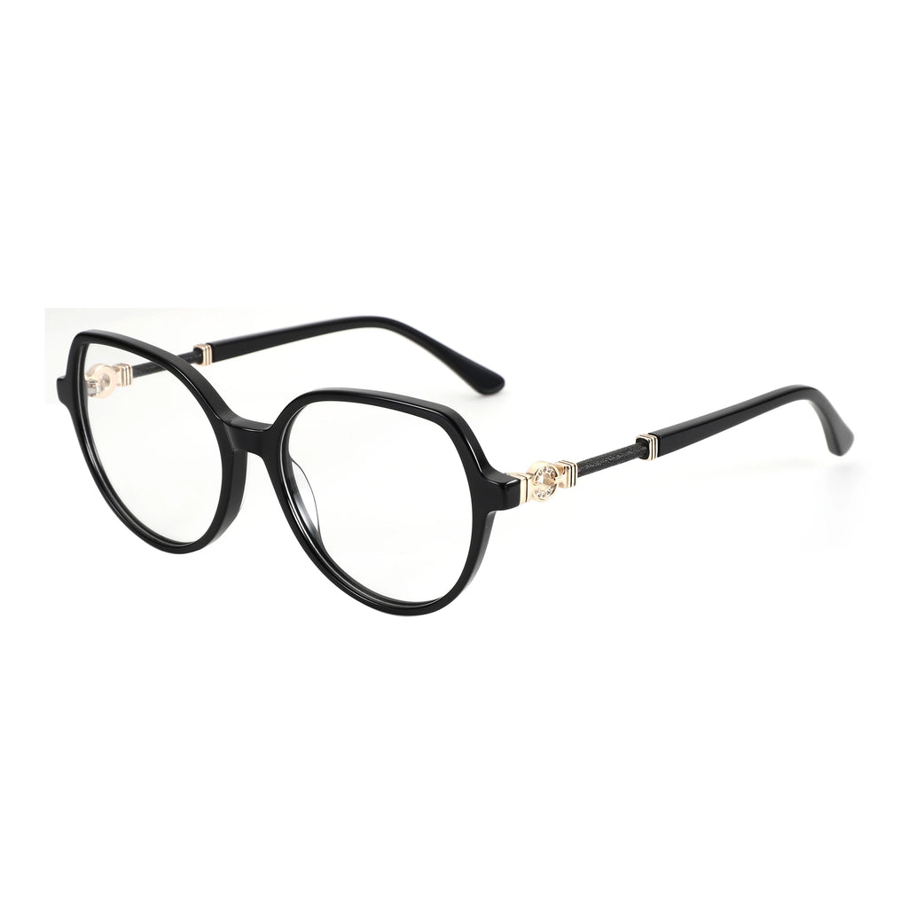 BLUEMOKY Stylish Design Acetate Prescription Glasses For Women Round Anti Blue Light With Graduated Lenses Optical Eyeglasses