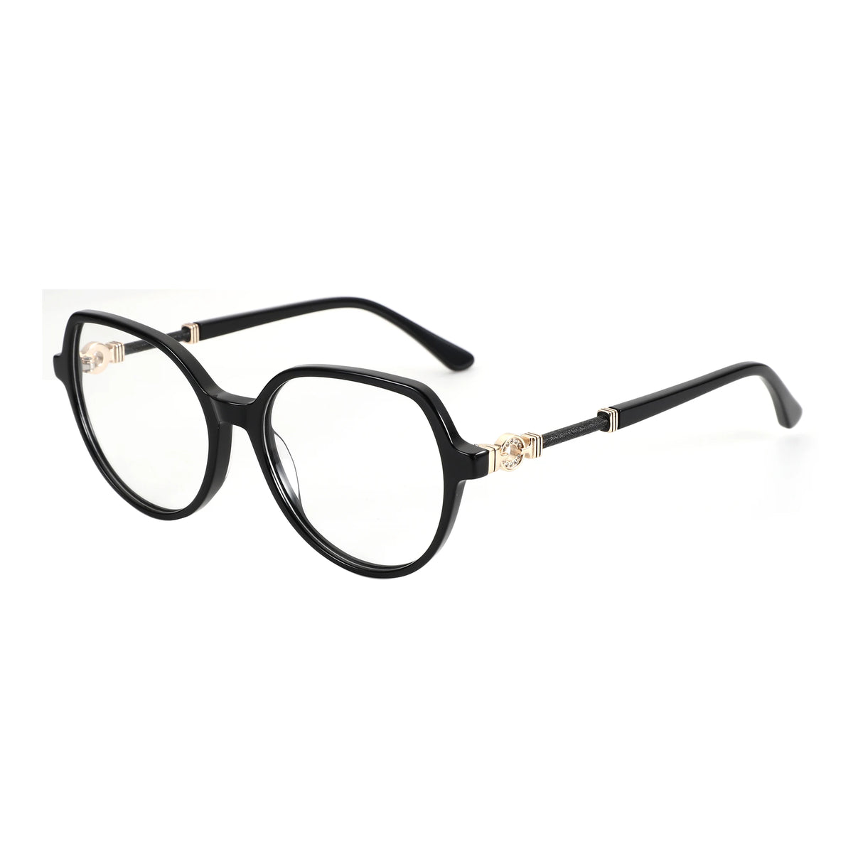 BLUEMOKY Stylish Design Acetate Prescription Glasses For Women Round Anti Blue Light With Graduated Lenses Optical Eyeglasses