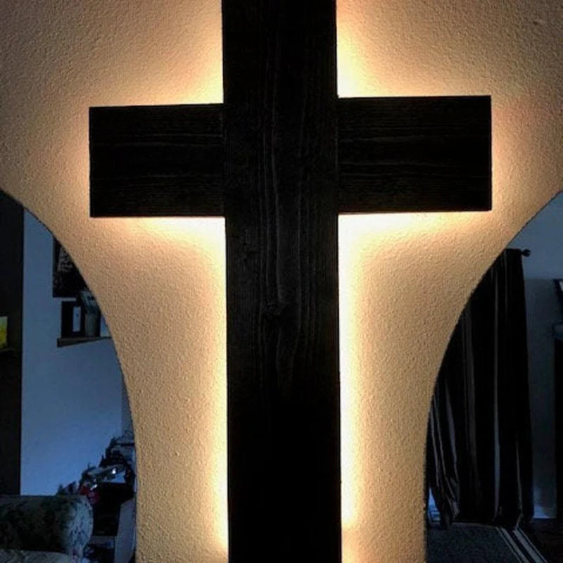 ZK50 Creative Cross Night Light USB Colorful Remote Control Creative Wall Lamp Home Decoration Lighting Fixture Cable 2 Meters