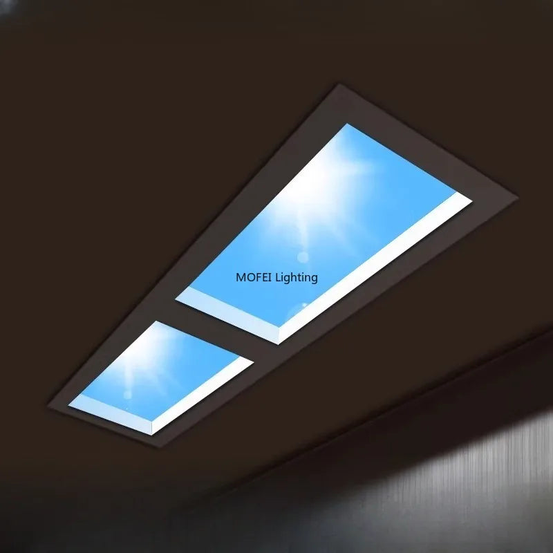 Modern Smart Integrated LED Ceiling Light Sky Blue Clouds Effect Daylight Simulation Kitchen Home Lighting Room Decor Fixture