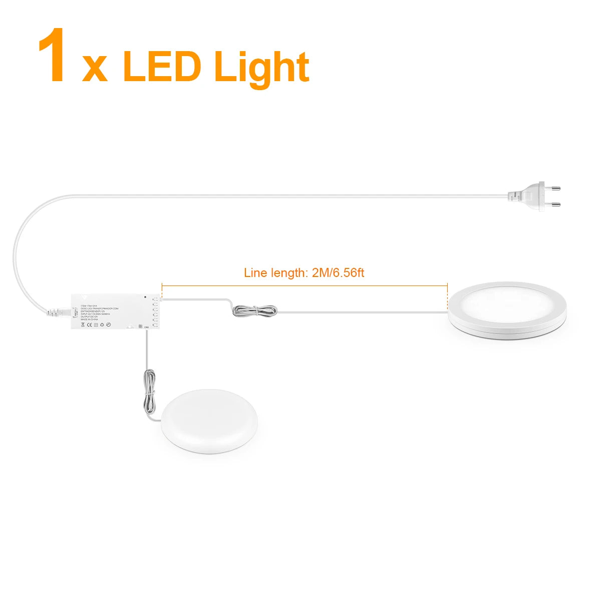 1-6pcs Ultra-Thin LED Ceiling Panel Light 5W 12V Dimmable Touch Sensor Puck Light for Closet Display Shelf Cabinet Wall Lighting